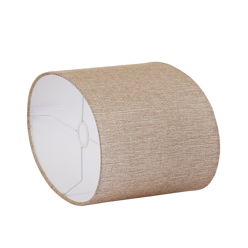 Shallow Drum shade (beige) Jute Fabric