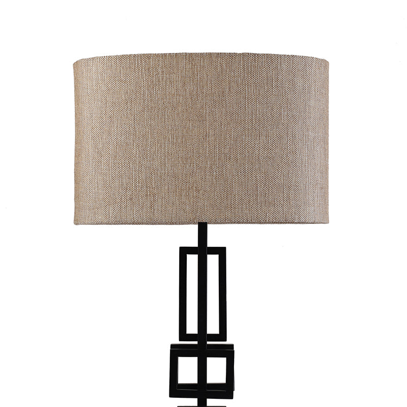 Shallow Drum shade (beige) Jute Fabric