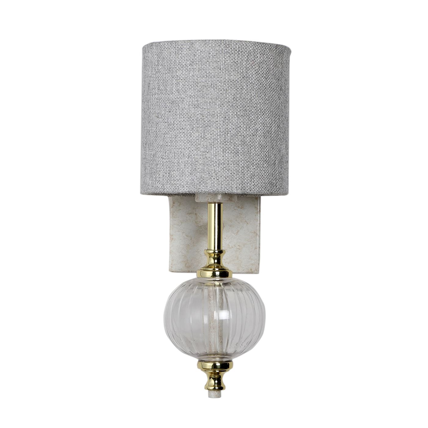 Vega Wall Light (Stone Finish + Clear)