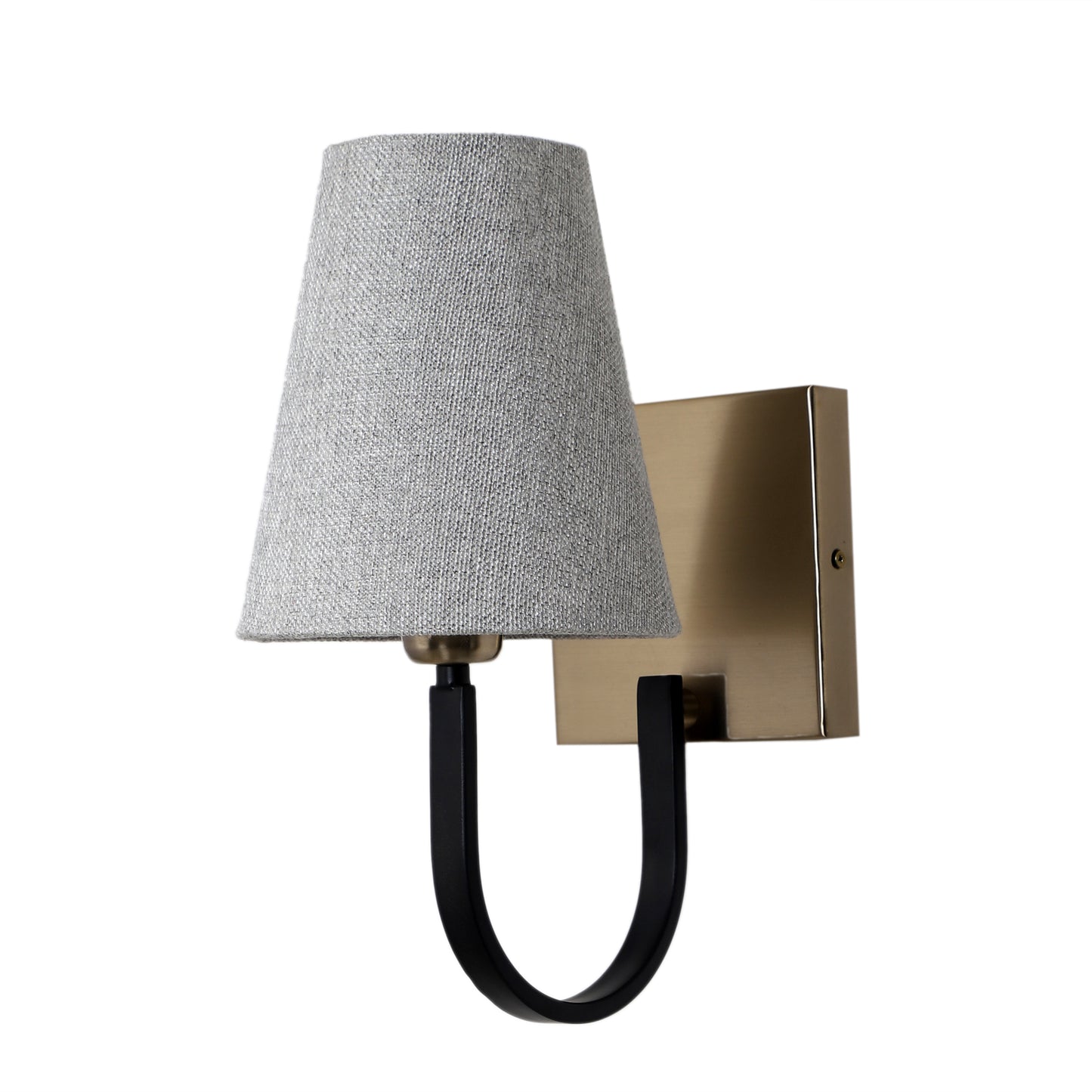 Square base single curve arm Wall Light