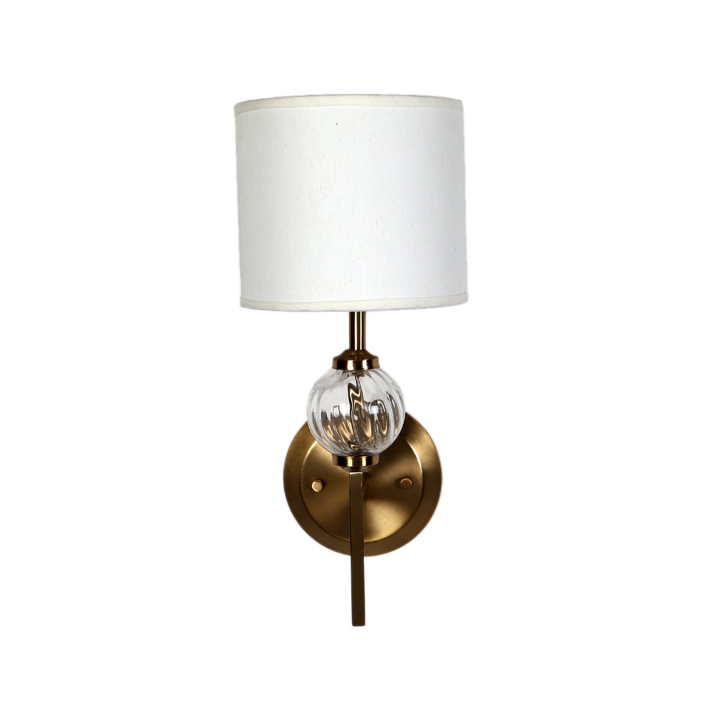 Round base with crystal ball wall light