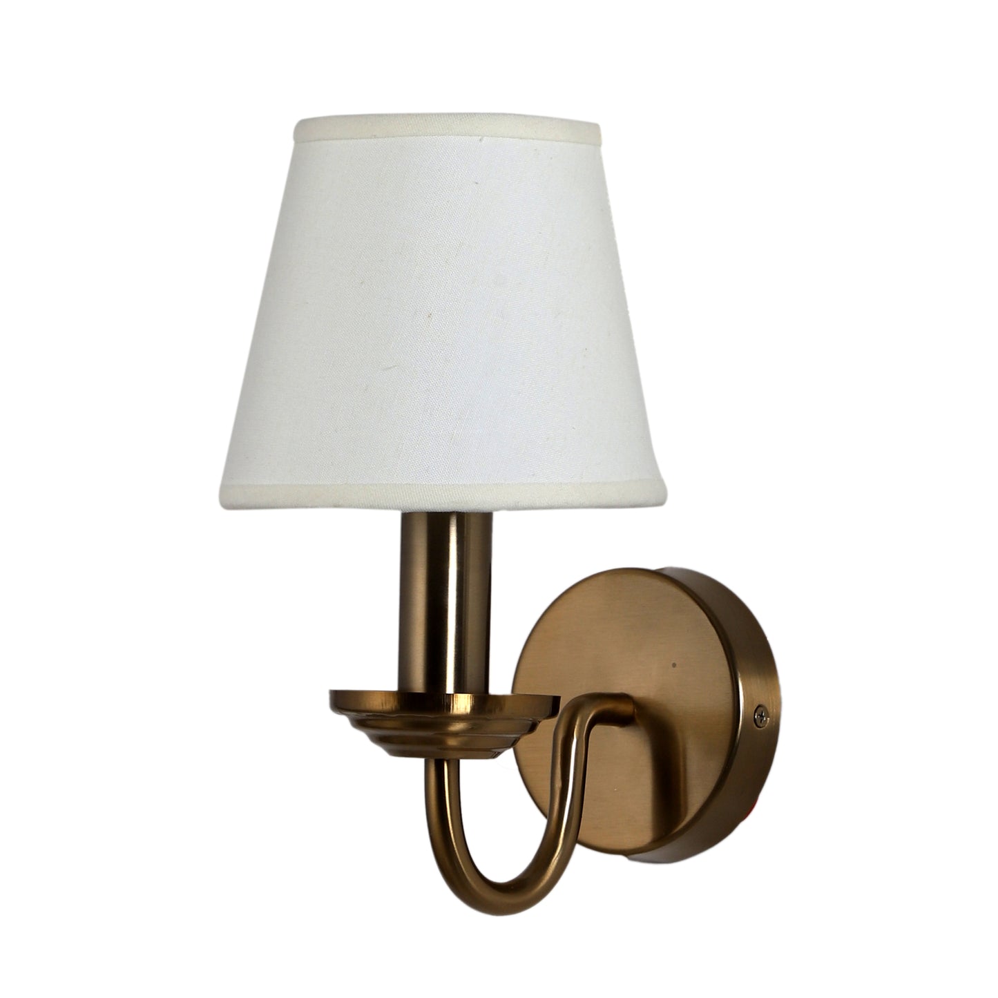 Round base with curve arm single Wall Light