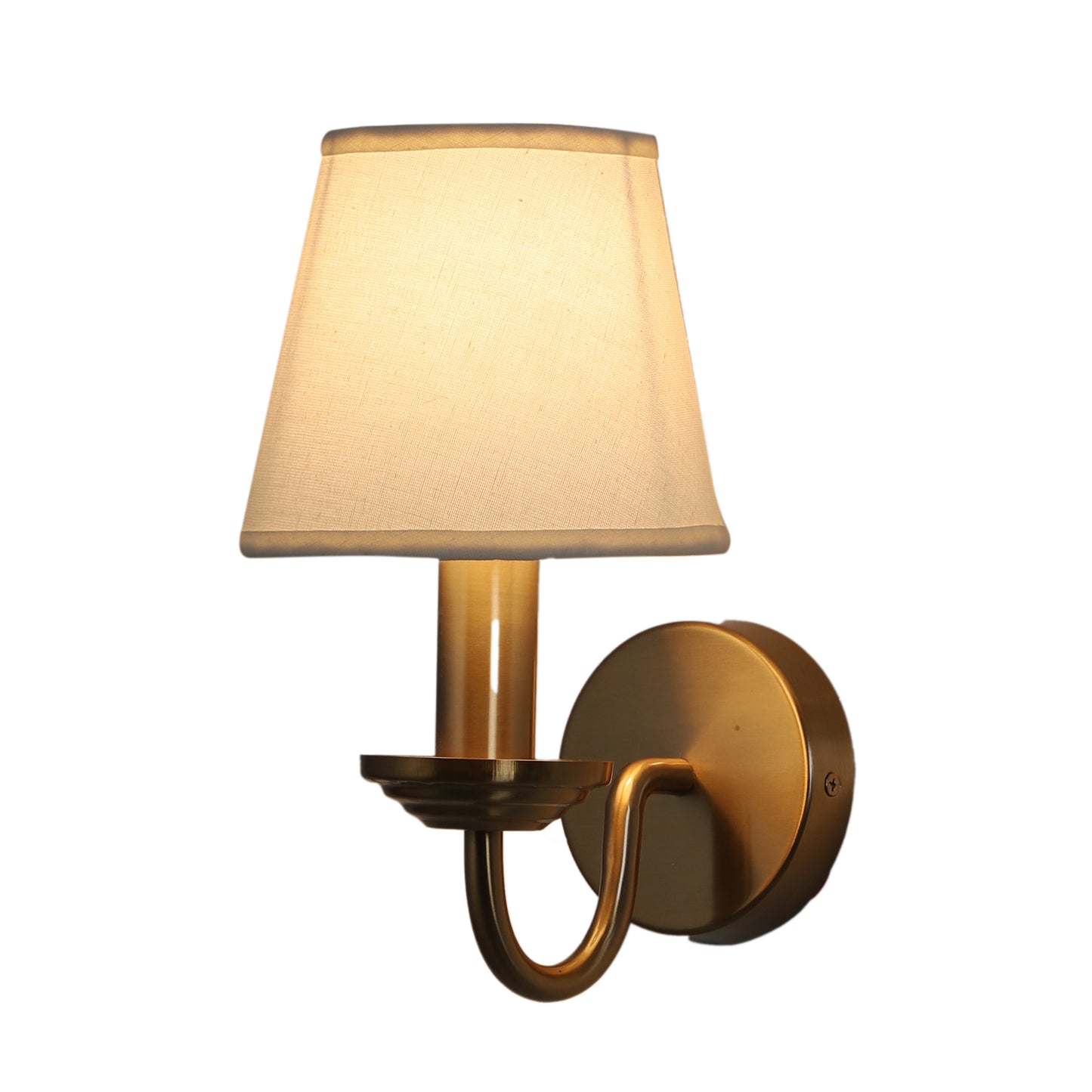 Round base with curve arm single Wall Light