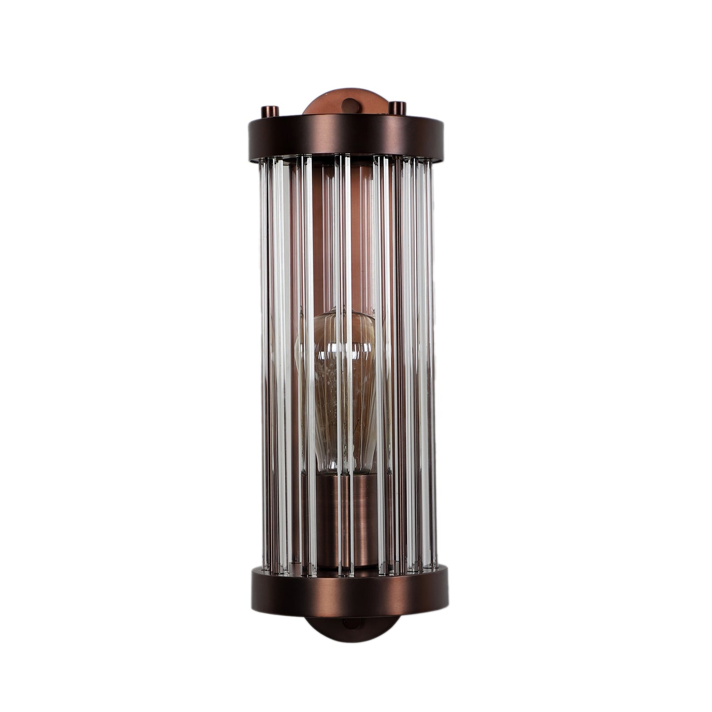 Oval base with glass tube Wall Light