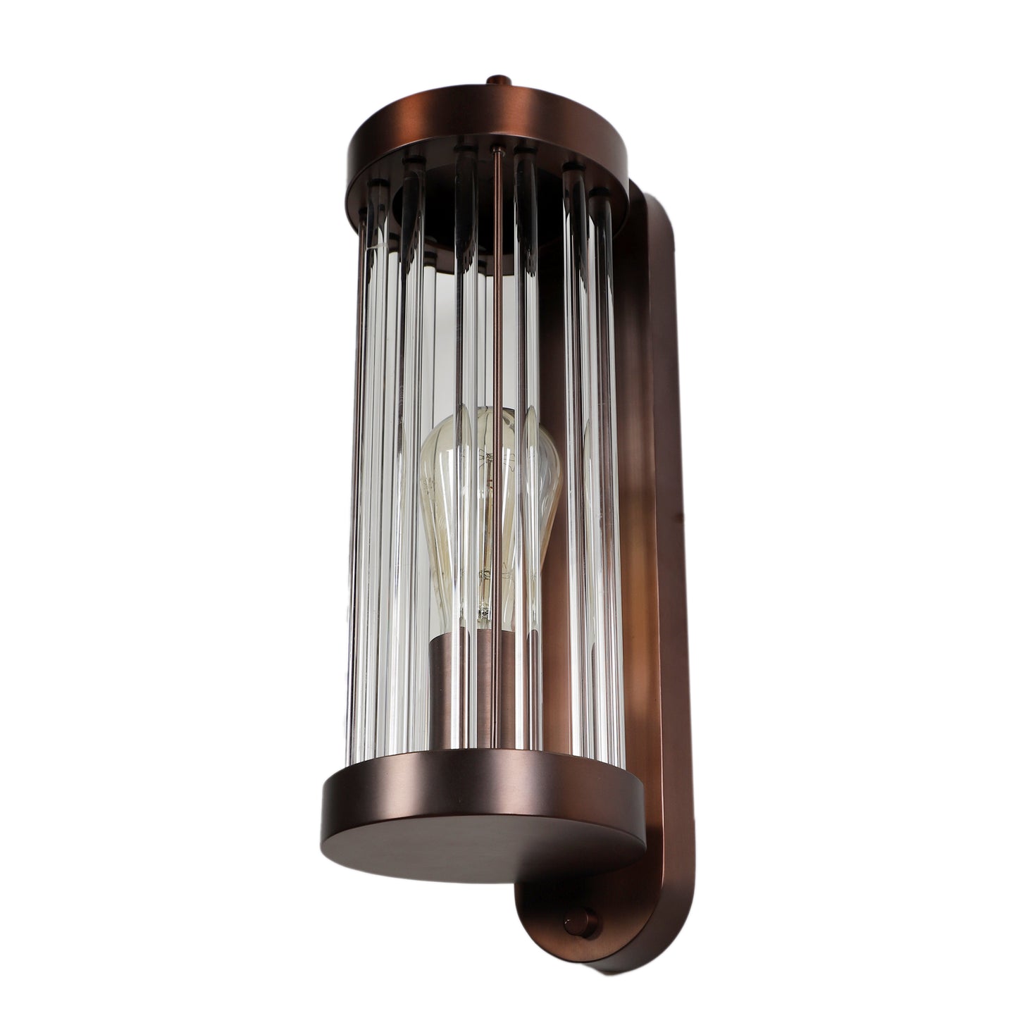 Oval base with glass tube Wall Light