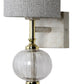 Vega Wall Light (Stone Finish + Clear)