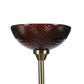 Round Base with Smoky Black/Maroon/Green Uplighter