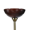 Round Base with Smoky Black/Maroon/Green Uplighter
