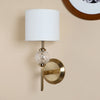 Round base with crystal ball wall light
