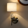 Round base with crystal ball wall light
