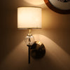 Round base with crystal ball wall light