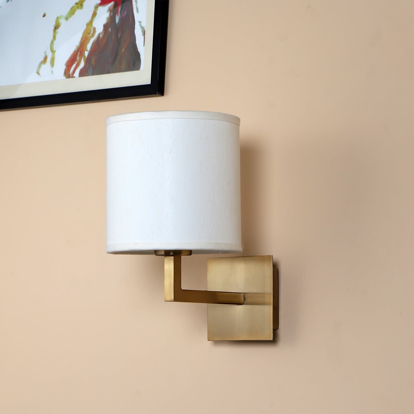 Square base single wall light