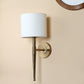 Round base sleek rod Wall Light