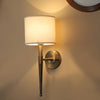 Round base sleek rod Wall Light