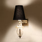 Square base single Wall Light with oval glass shape