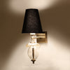 Square base single Wall Light with oval glass shape