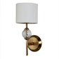 Round base with crystal ball wall light