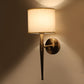 Round base sleek rod Wall Light