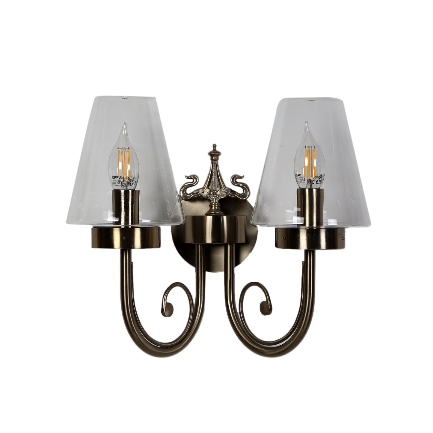 Double arm Wall Light with clear glass