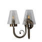 Double arm Wall Light with clear glass