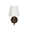 Round base with curve arm single Wall Light