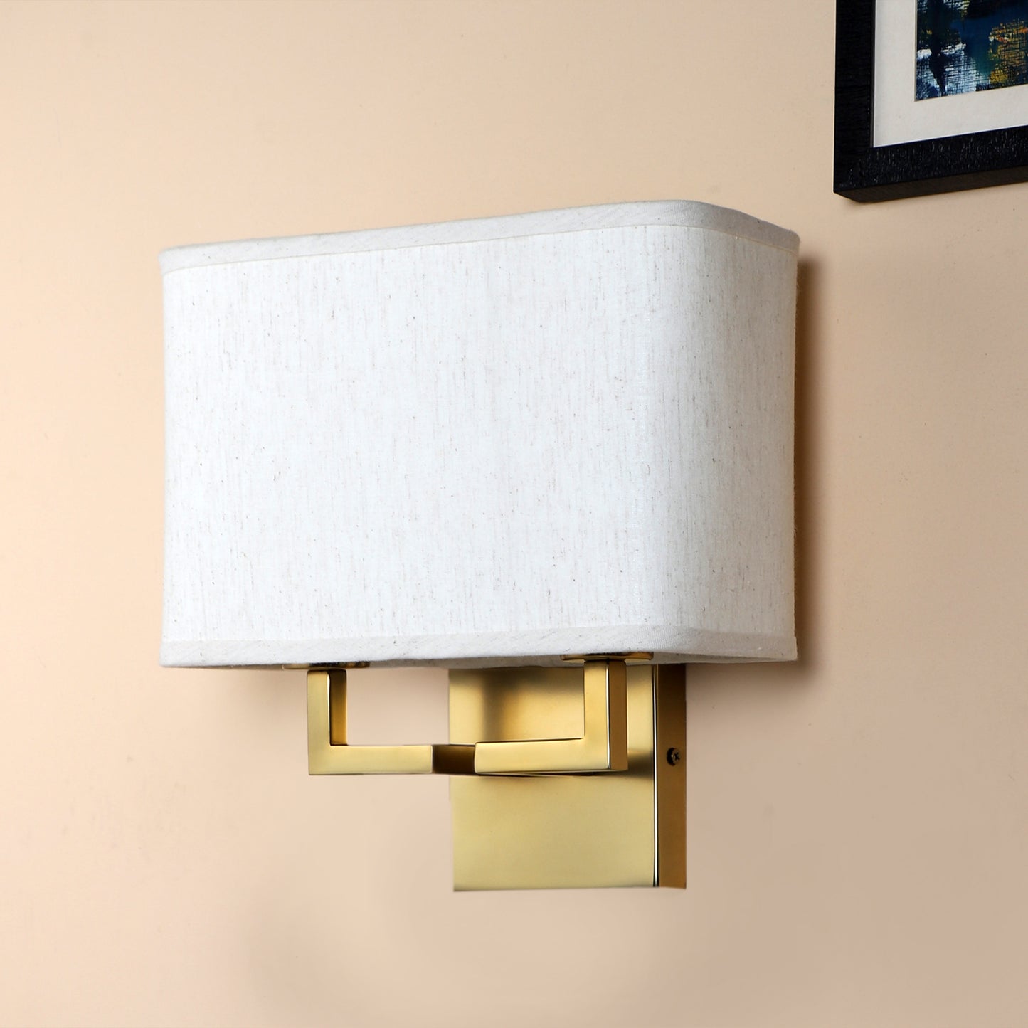 Square base Double arm Wall Light