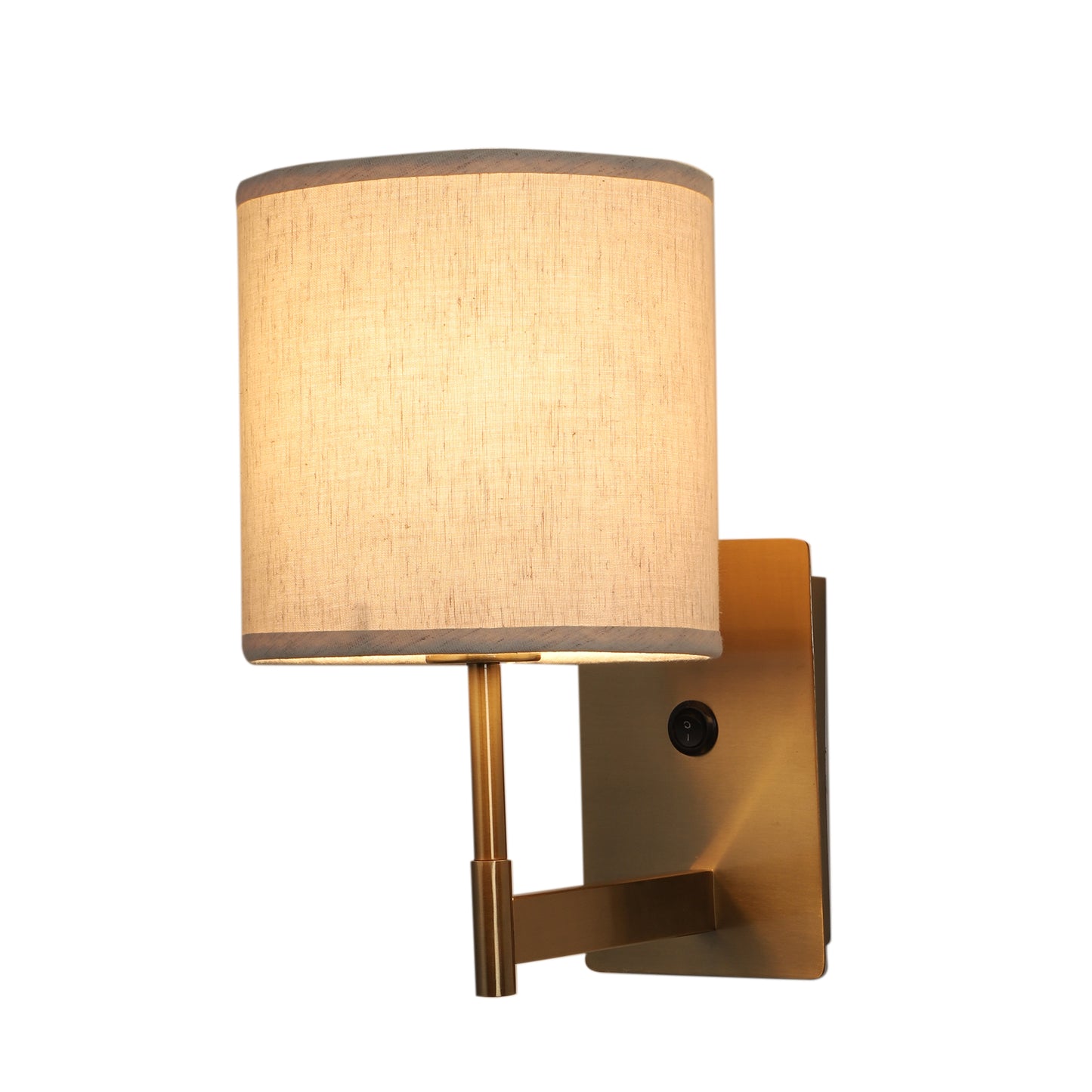 Rectangle base Single arm Wall Light with switch