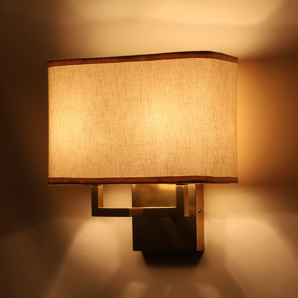 Square base Double arm Wall Light