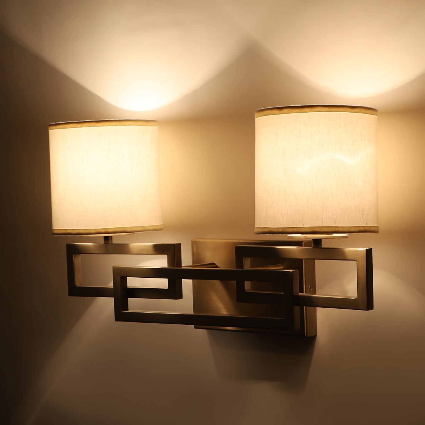 Rectangle base Double arm block Wall Light