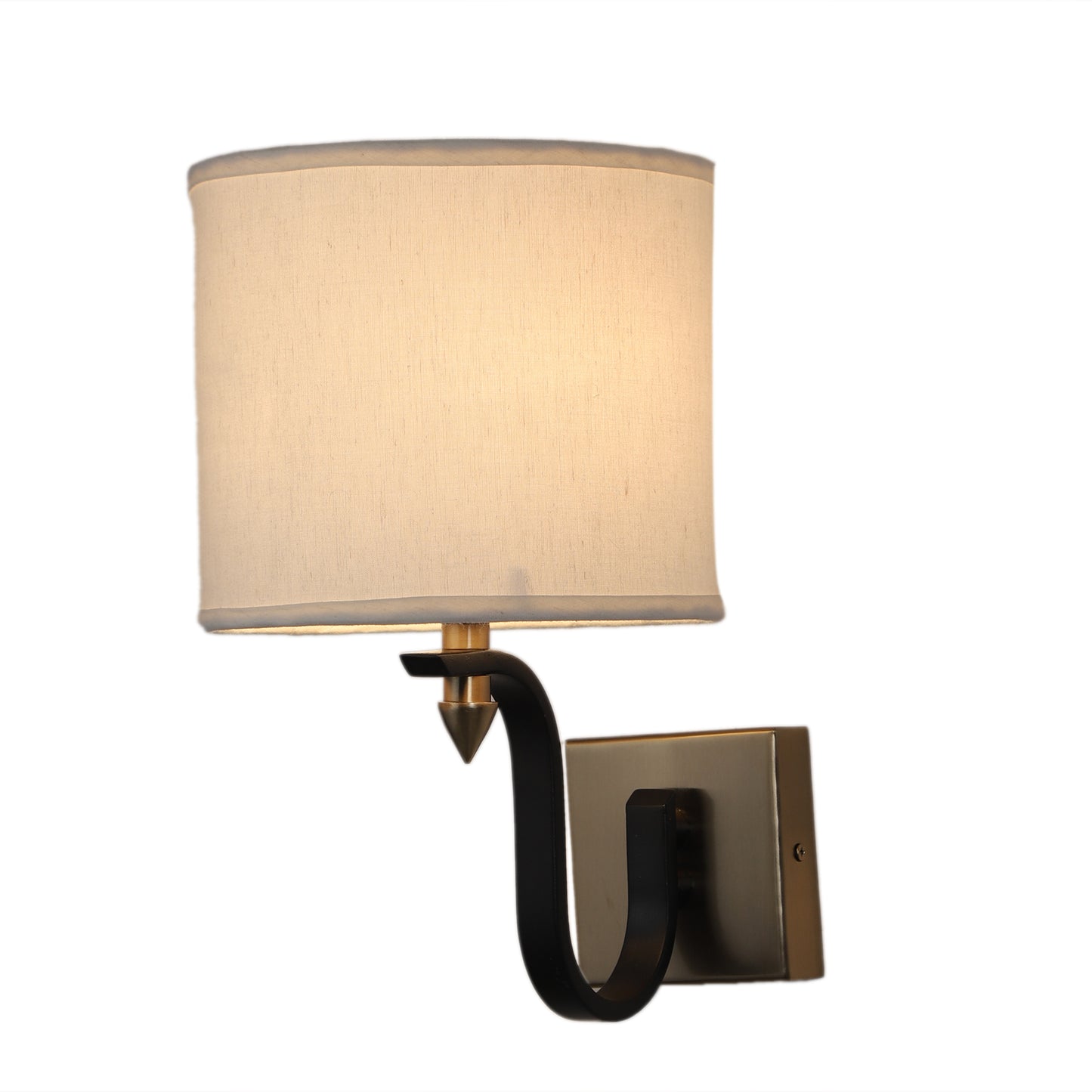 Square base Curl arm Wall Light