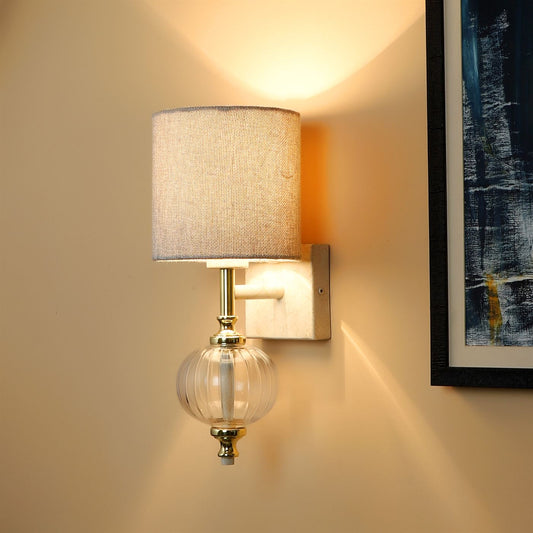 Vega Wall Light (Stone Finish + Clear)